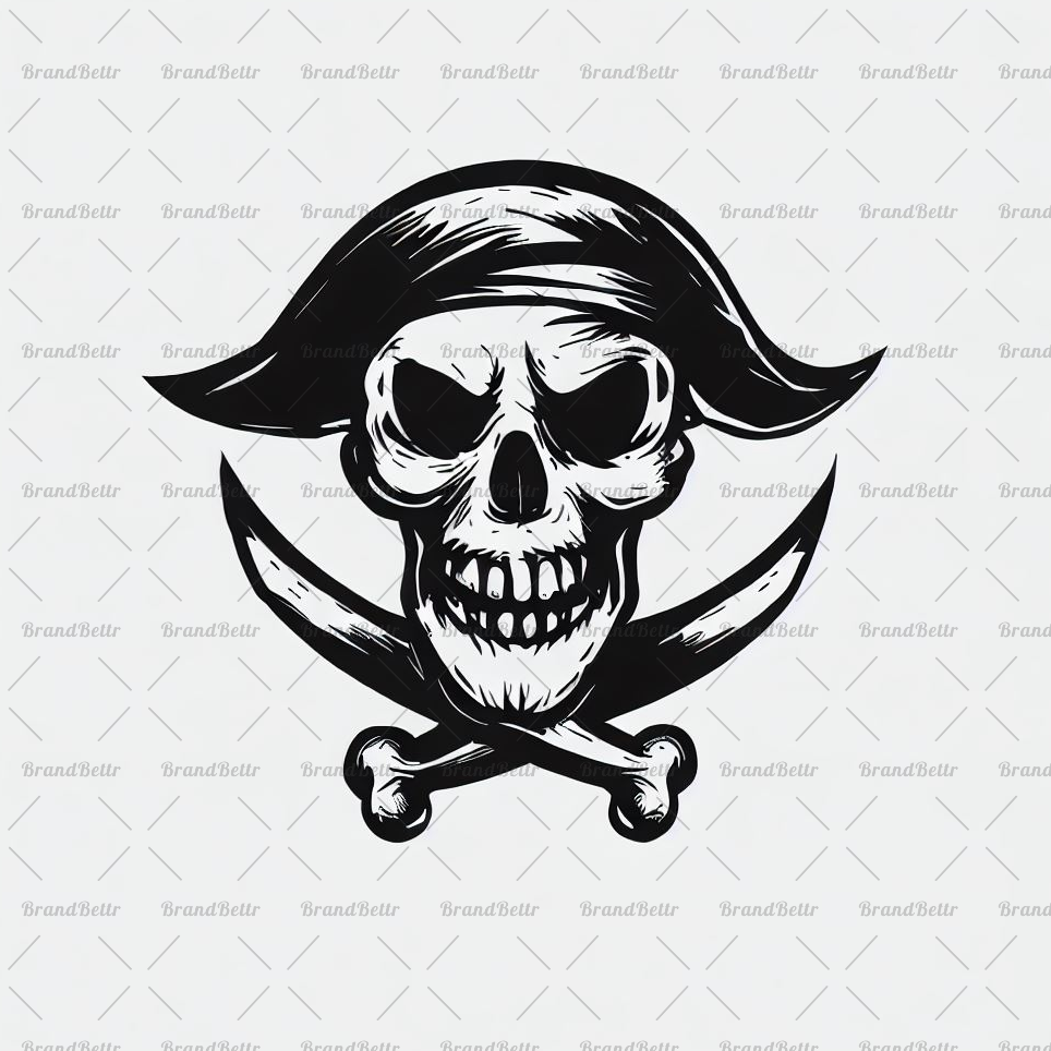 Piratenschädel und gekreuzte Knochen